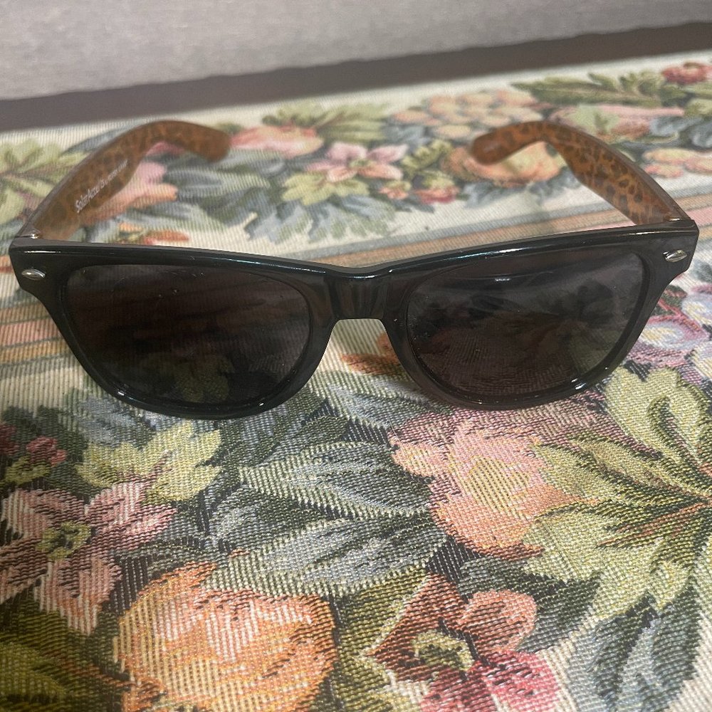 Solar Accents Tortoise Brown and Black Animal Print Plastic Women Sunglasses
